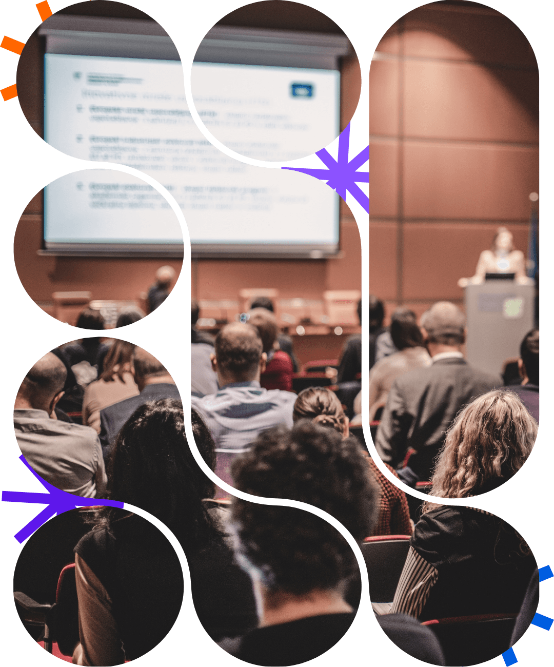 People connecting at a professional event